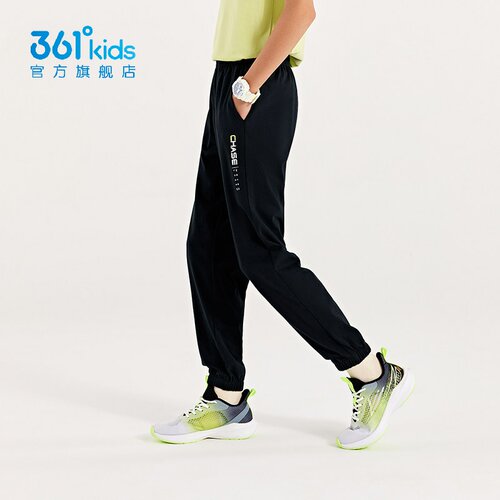 361°男女童束脚针织长裤新品2024夏秋百搭棉质运动裤子N32421503