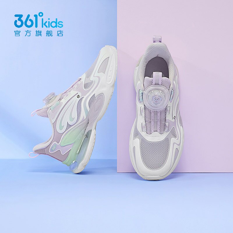 361女童网面旋钮扣休闲鞋新品2025夏儿童软弹气垫运动鞋K82523811