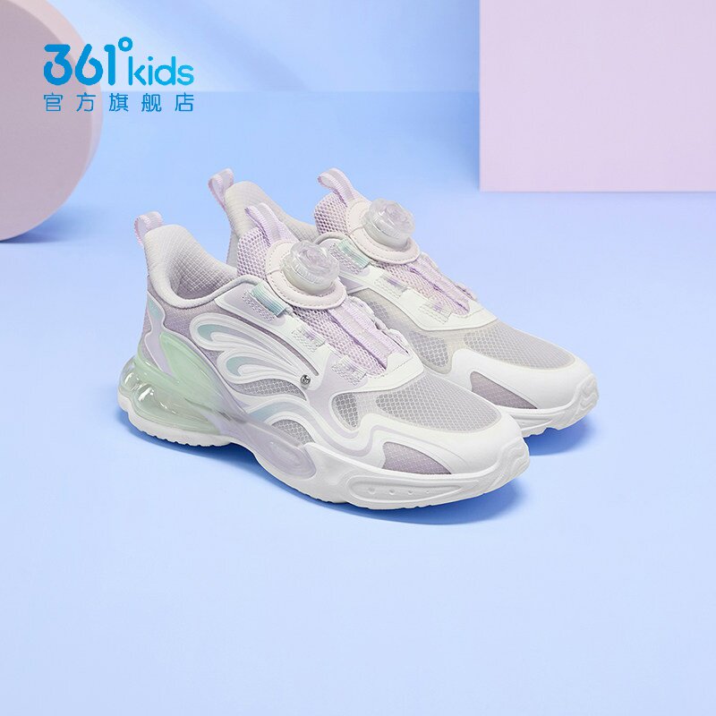 361女童气垫休闲鞋网面新品2025夏旋钮扣儿童软弹运动鞋K82523811