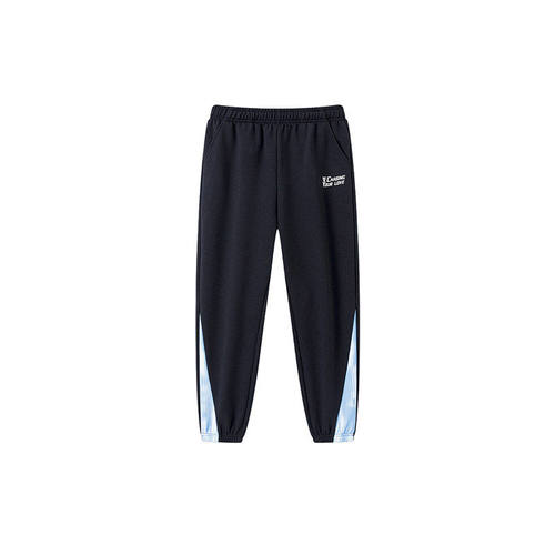361°男童束脚针织长裤新品2026冬宽松卫裤拼色运动裤子K52641507