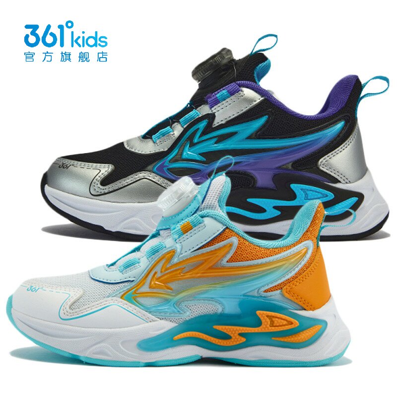 361&deg;男童网面休闲鞋旋钮扣新品2025秋春季中小童运动鞋K72534802