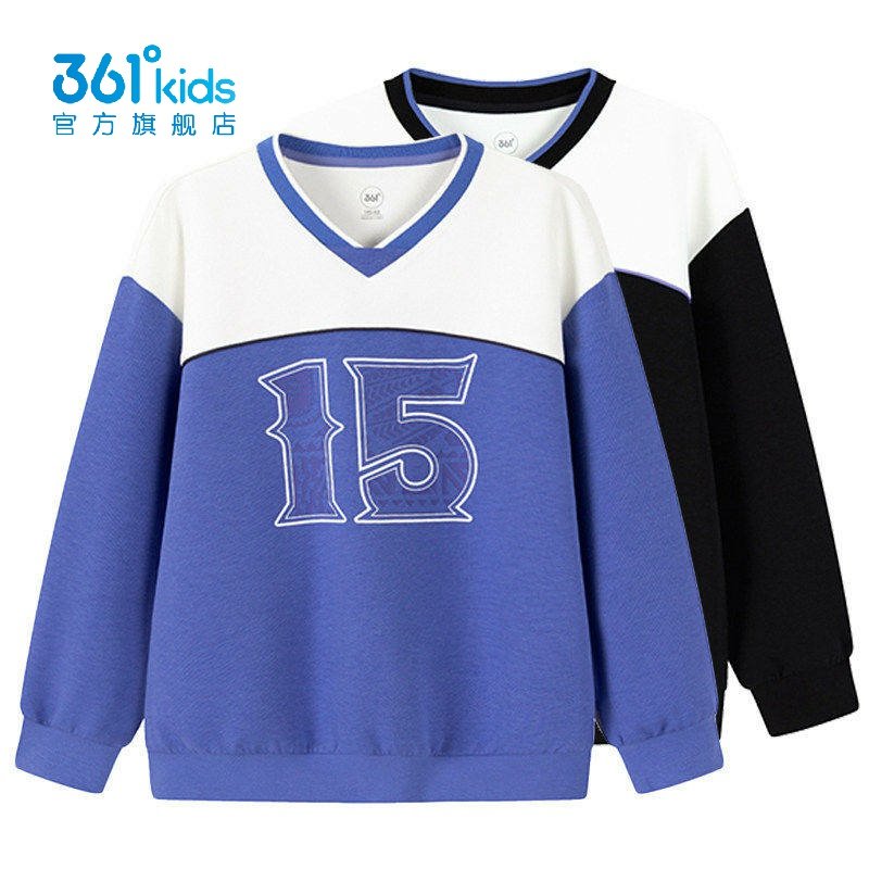 361°男童V领套头卫衣新品2026春秋季儿童宽松套头上衣K52611302,童装/婴儿装/亲子装,卫衣/绒衫,淘宝优惠券,粉丝福利购,淘宝优惠卷