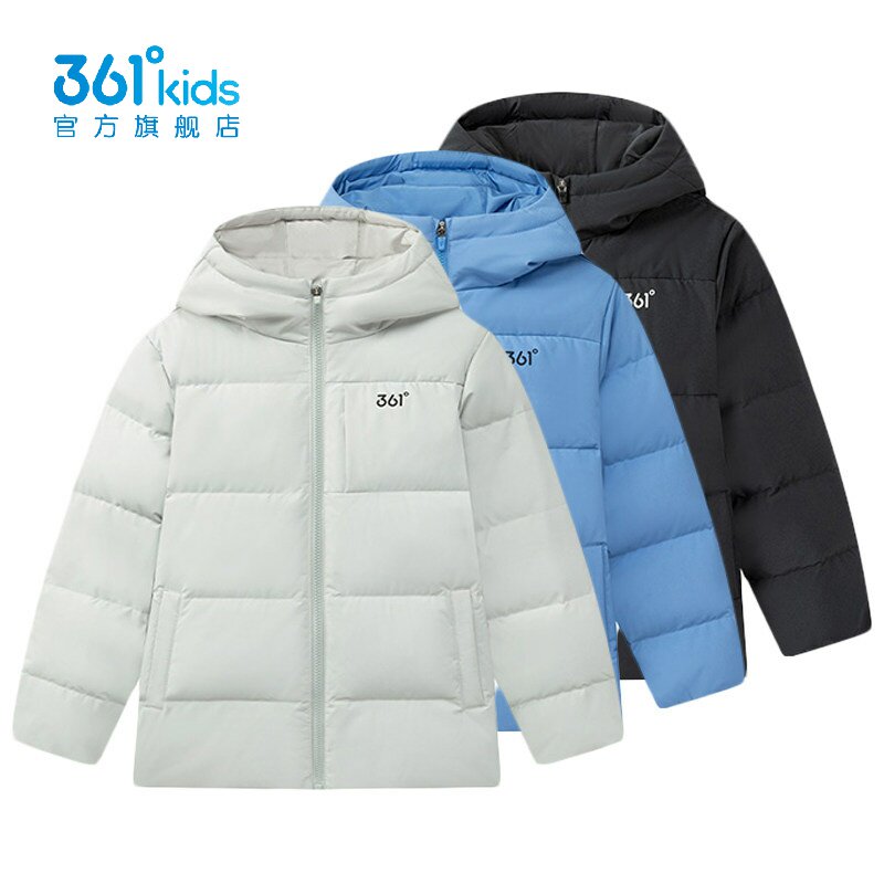 361&deg;男童连帽抗寒羽绒服新品2025冬中大童防风运动外套K52549904