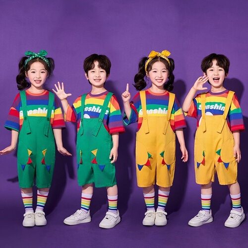 幼儿园六一儿童演出服背带裤可爱