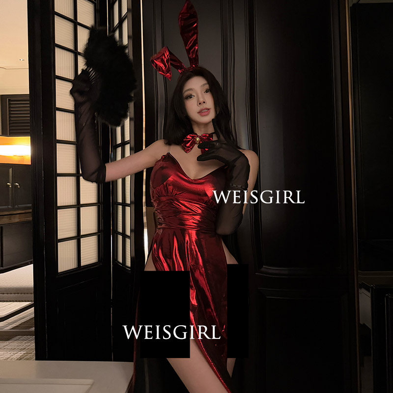 性感成熟御姐长裙制服兔女郎套装