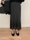高端正版 韩版 气质显瘦针织鱼尾荷叶半身裙显瘦显腿长纯色高腰长裙