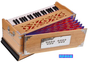 印度进口 印度手风琴专业级Harmonium柚木色42键唱诵疗愈冷门乐器