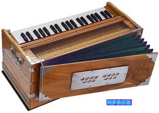 印度进口 印度风琴柚木Harmonium 42键3.5八度专业演奏手风琴乐器