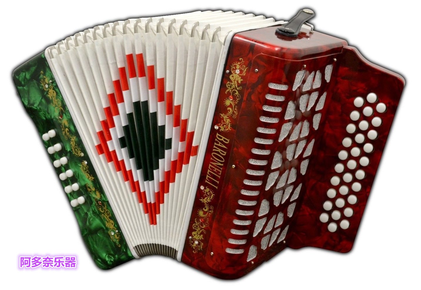 美国进口乐器 手风琴 Accordion 31键 12贝司 全新 红白绿色 送盒