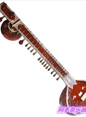 印度进口乐器 西塔琴 Sitar锡塔尔琴 双Tumba香卡 冥想 专业&硬盒