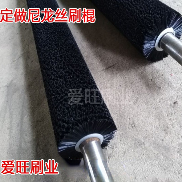 工业尼龙缠绕毛刷辊滚筒刷圆形螺旋清洗线弹簧刷耐高温防静电除尘