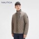 NAUTICA 诺帝卡男装 2020秋冬尼龙菱形格半高领厚外套JM0394