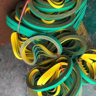 高速传动带O型黄绿片基带平面动力皮带环形尼龙带橡胶工业纺织机