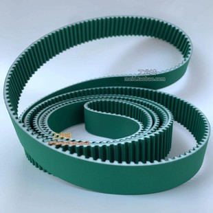 HXL 双面贴绿布内钢丝聚胺脂同步皮带HTD5M AT10 闭环带 STD8M