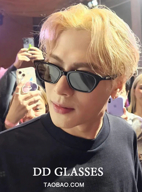 王嘉尔同款gm墨镜男款潮痞帅复古高级感猫眼太阳眼镜偏光网红小框