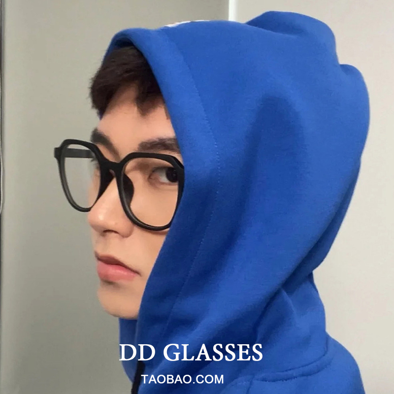 小红书黑框眼镜框镜架男大脸潮方形精工眼睛架防蓝光玩游戏近视镜