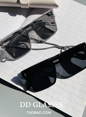 INS风墨镜男潮酷一体式2025新款太阳眼镜女网红防紫外线强光开车