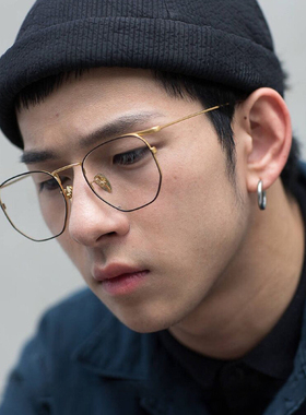 复古原宿日系吴磊同款眼镜框 金丝边女近视镜方框长脸平光镜潮男