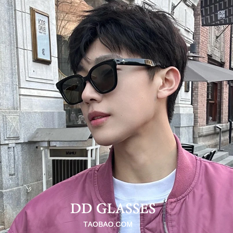 gm男士墨镜韩版方框大脸显瘦偏光防紫外线近视太阳镜女高级感眼镜