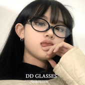 周也同款 书呆子眼镜女黑框眼镜框近视镜框高度近视可配度数防蓝光