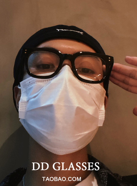 复古眼镜黑框韩国潮牌男士防蓝光近视可配度数眼镜框方圆脸高级感
