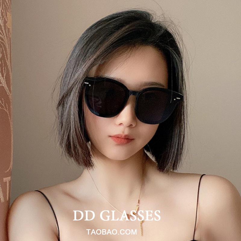 墨镜绿色复古风太阳镜戚薇同款