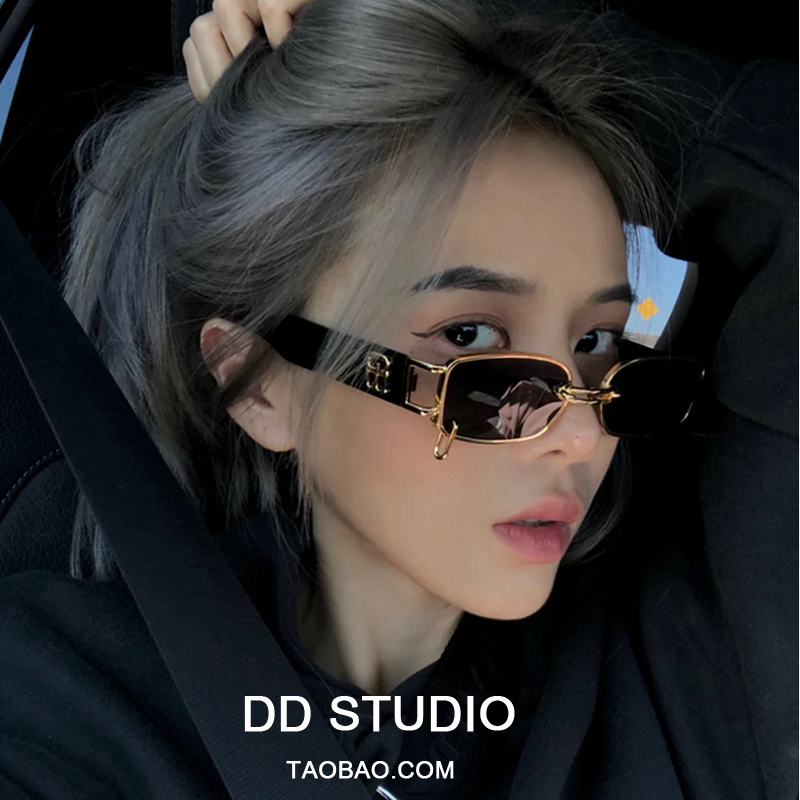 2025明星同款太阳眼镜男街拍方形框个性欧美墨镜女ins潮复古嘻哈