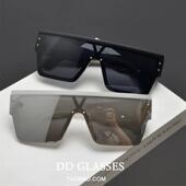 复古墨镜女款 高级感大框连体太阳镜男潮人辣妹网红街拍平面眼镜男