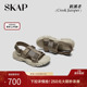 SKAP跃溪者圣伽步男鞋 舒适沙滩休闲魔术贴男款 2025夏季 皮凉鞋 新款
