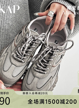 SKAP榛果奶芙圣伽步女款2026春季超火赛车鞋芭蕾运动鞋红色德训鞋