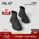 户外加绒棉鞋 SKAP小奶熊圣伽步2025冬季 新款 保暖厚底女运动雪地靴