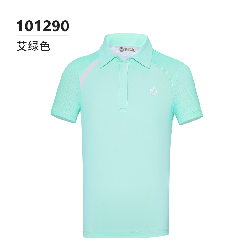 美国PGA 儿童高尔夫服装新款女童短袖T恤青少年上衣春夏童装