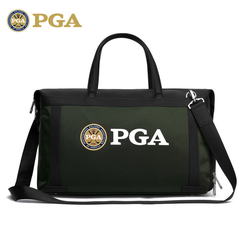 美国PGA 高尔夫球包 男士衣物包 独立放鞋 超轻便携 超纤皮尼龙布