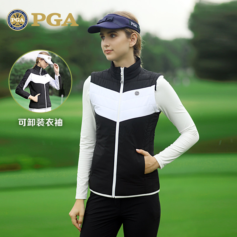 PGA高尔夫外套女士防风背心套装