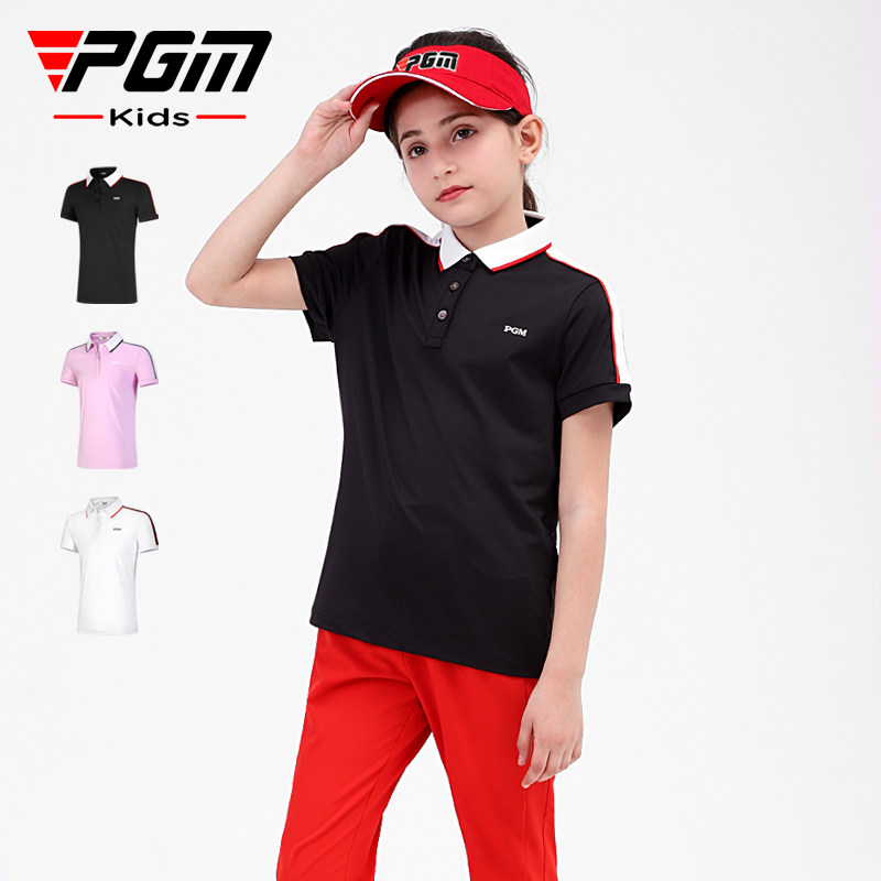 PGM高尔夫童装女青少年T恤衣服图片