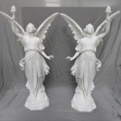 风格 爱德华风白色天使雕像摆件家居装 饰品欧式 工艺品光明天使