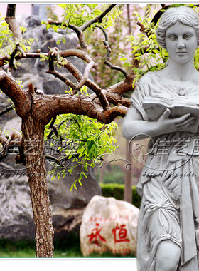 欧式风户外看书雕塑艺术品可定制