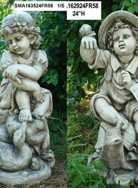 欧式风小女孩雕塑艺术品可定制