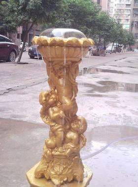欧式风流水喷泉雕塑艺术品可定制