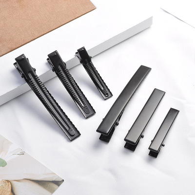 哑光磨砂质感一字夹边夹DIY饰品