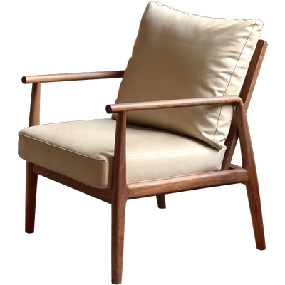 源氏木语百伦沙黑胡桃木沙发椅