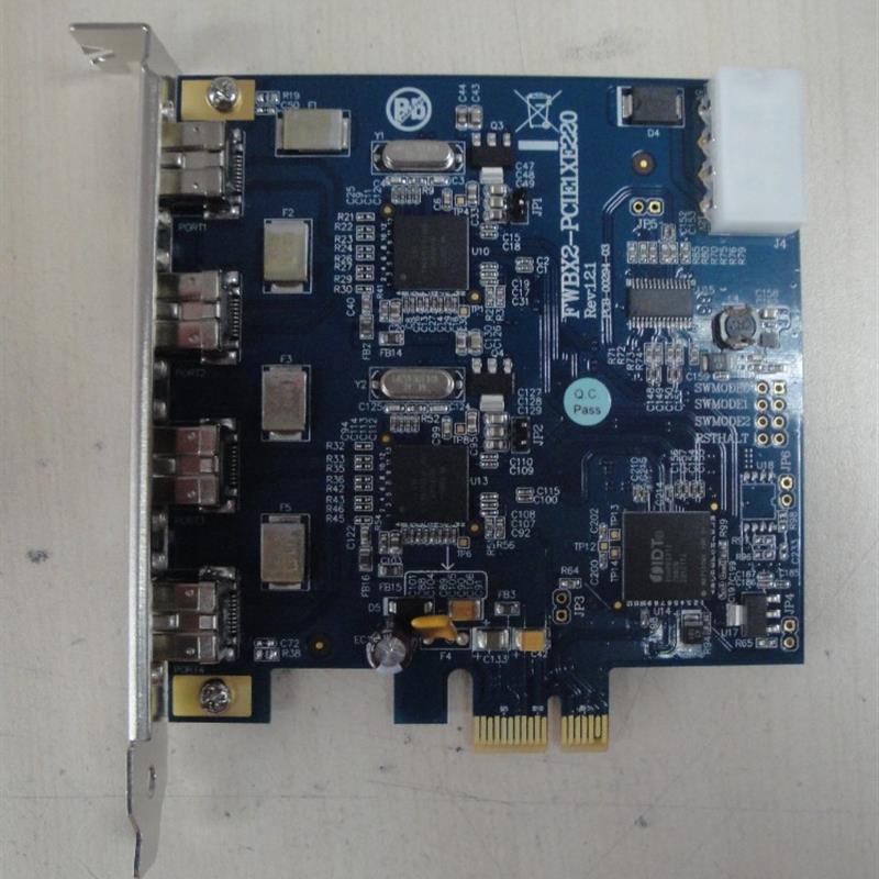 台湾IOI FWBX2-PCIE1XE220图像4路采集卡 LSI FW643 1394B视觉