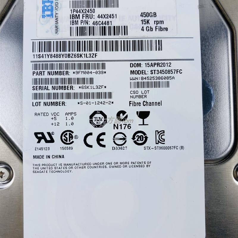 IBM5416 450G 15K DS4700存储 44X2451 44X2450 46C4482 42D0417
