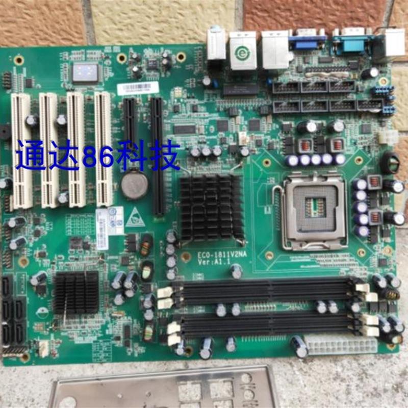 研祥 ECO-1811V2NA VER:A1.1 775针 双网口8COM口工控主板