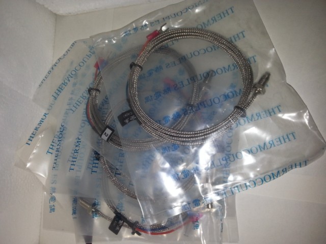 K型2米屏蔽线M6螺钉罗钉式热电偶WRNT-01/02温度传感器探头感温线