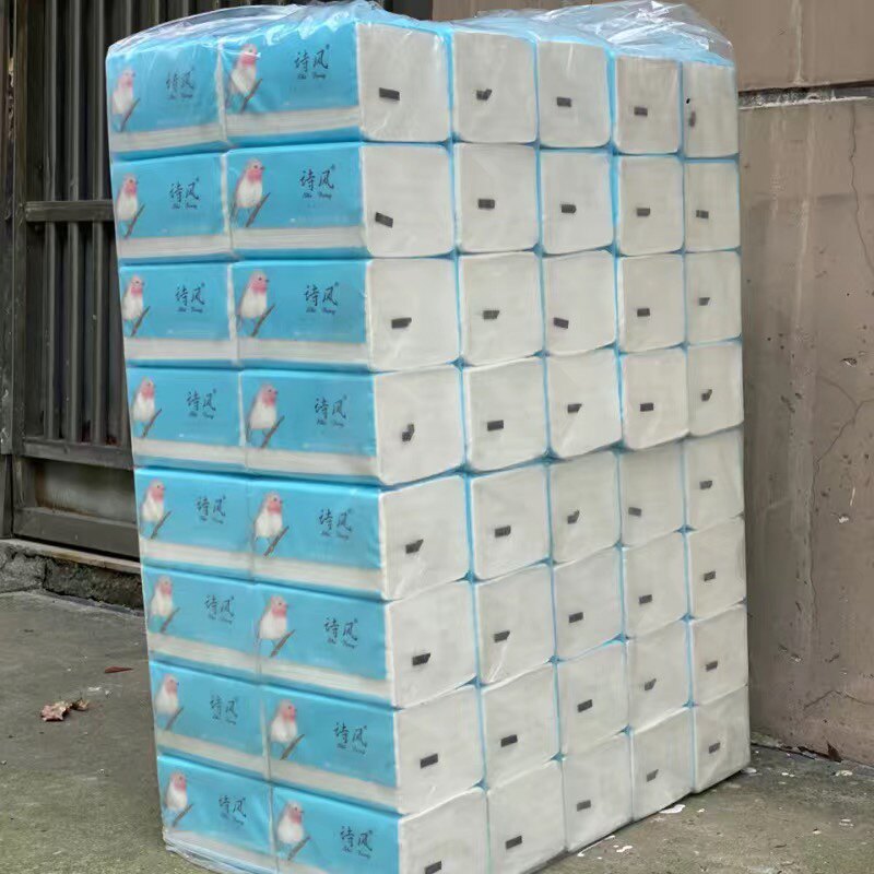 美家欣新品抽纸整件80包柔软细腻家用抽纸4层加厚可湿水无纸屑