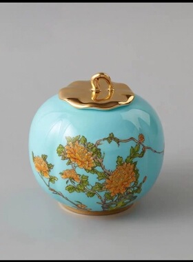 特价售 夫人瓷西湖蓝2头600ml茶叶罐 正品保障