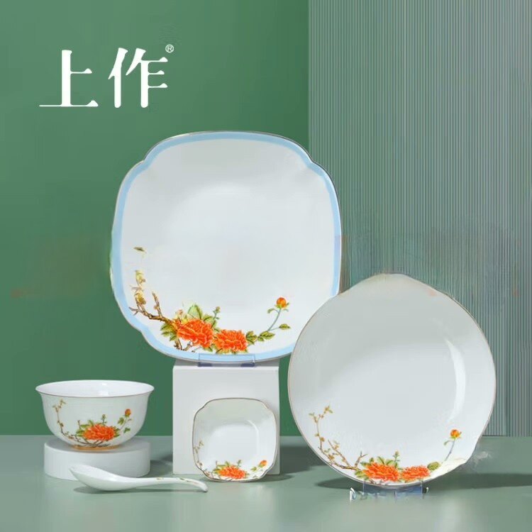 【非遗产品直降】特价三折售 非遗产品 上作春色满园28头餐具套装