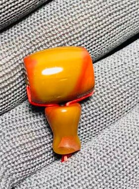 天然战国红玛瑙三通佛头文玩珠串DIY佛珠项链饰品配件16*14mm