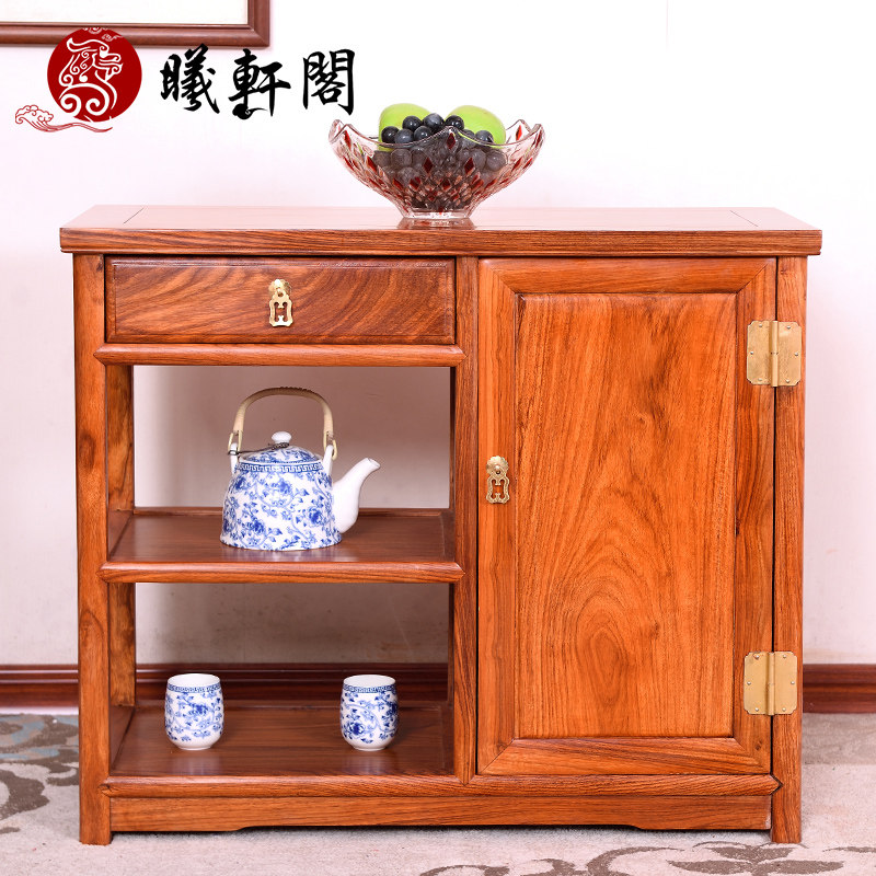 红木家俱刺猬紫檀餐柜花梨木茶水柜实木中式彷古收纳柜收纳角柜